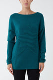 Apple Green Ribbed Star Jumper For Women ONE SIZE - Dropwear