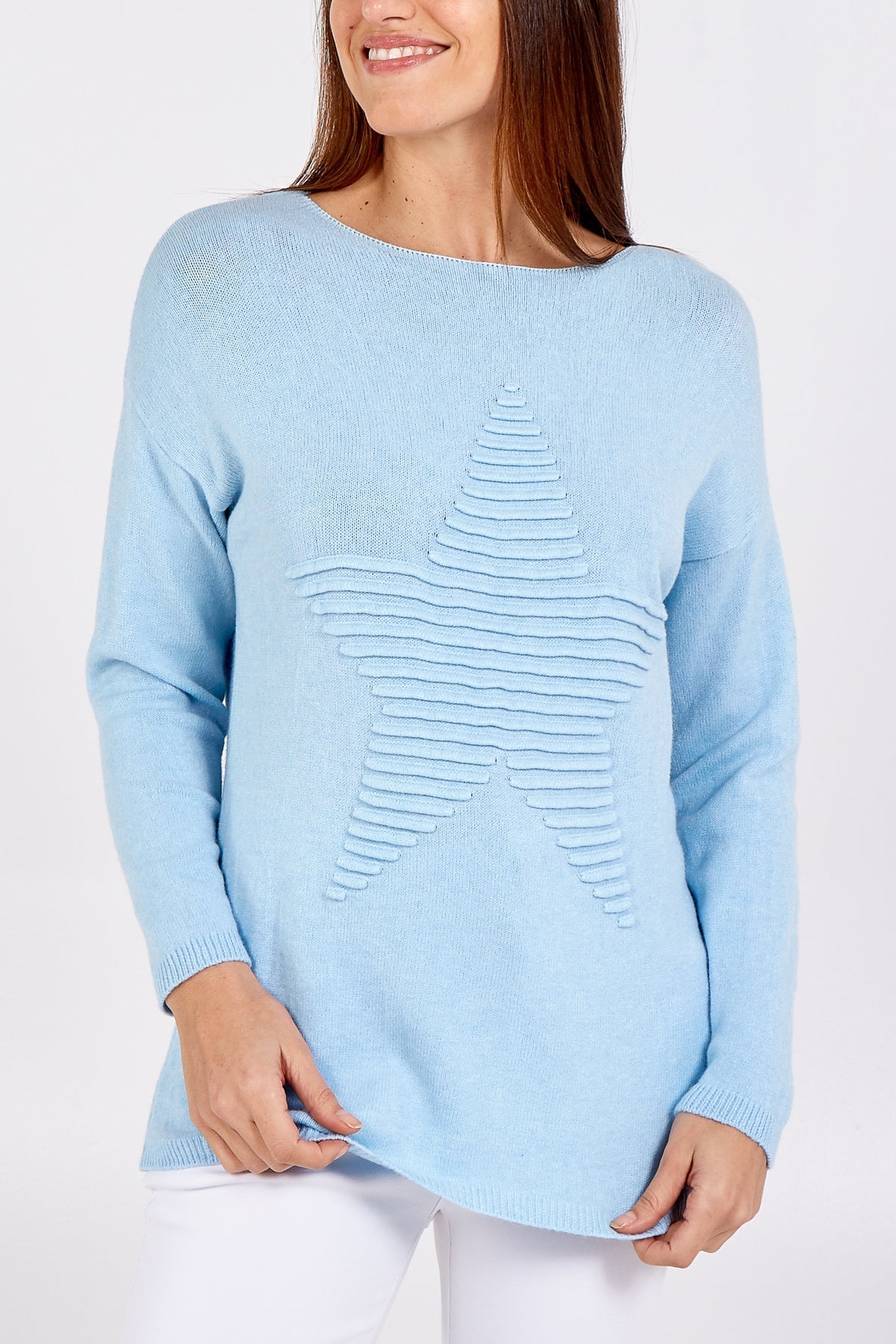 Ribbed Star Jumper For Women  - Dropwear