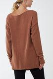 Bottle Green Ribbed Star Jumper For Women ONE SIZE - Dropwear