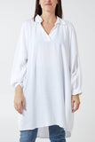 Royal Blue Kiwi Collar Shirt Tunic For Women ONE SIZE - Dropwear