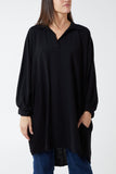Jade Kiwi Collar Shirt Tunic For Women ONE SIZE - Dropwear