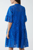 Angel Sleeve Tiered Lace Dress For Women  - Dropwear