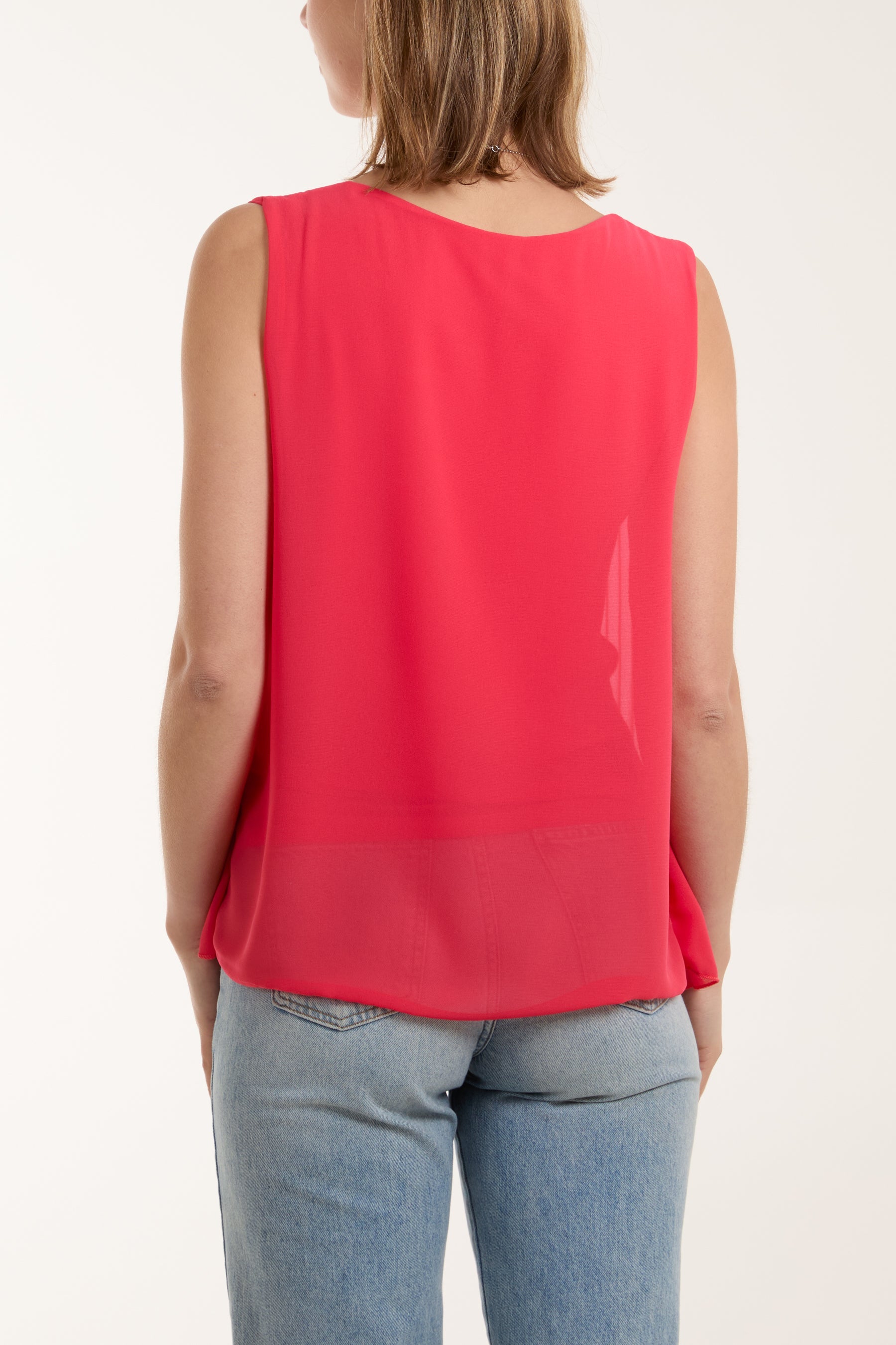 Pleated Necklace Vest For Women  - Dropwear