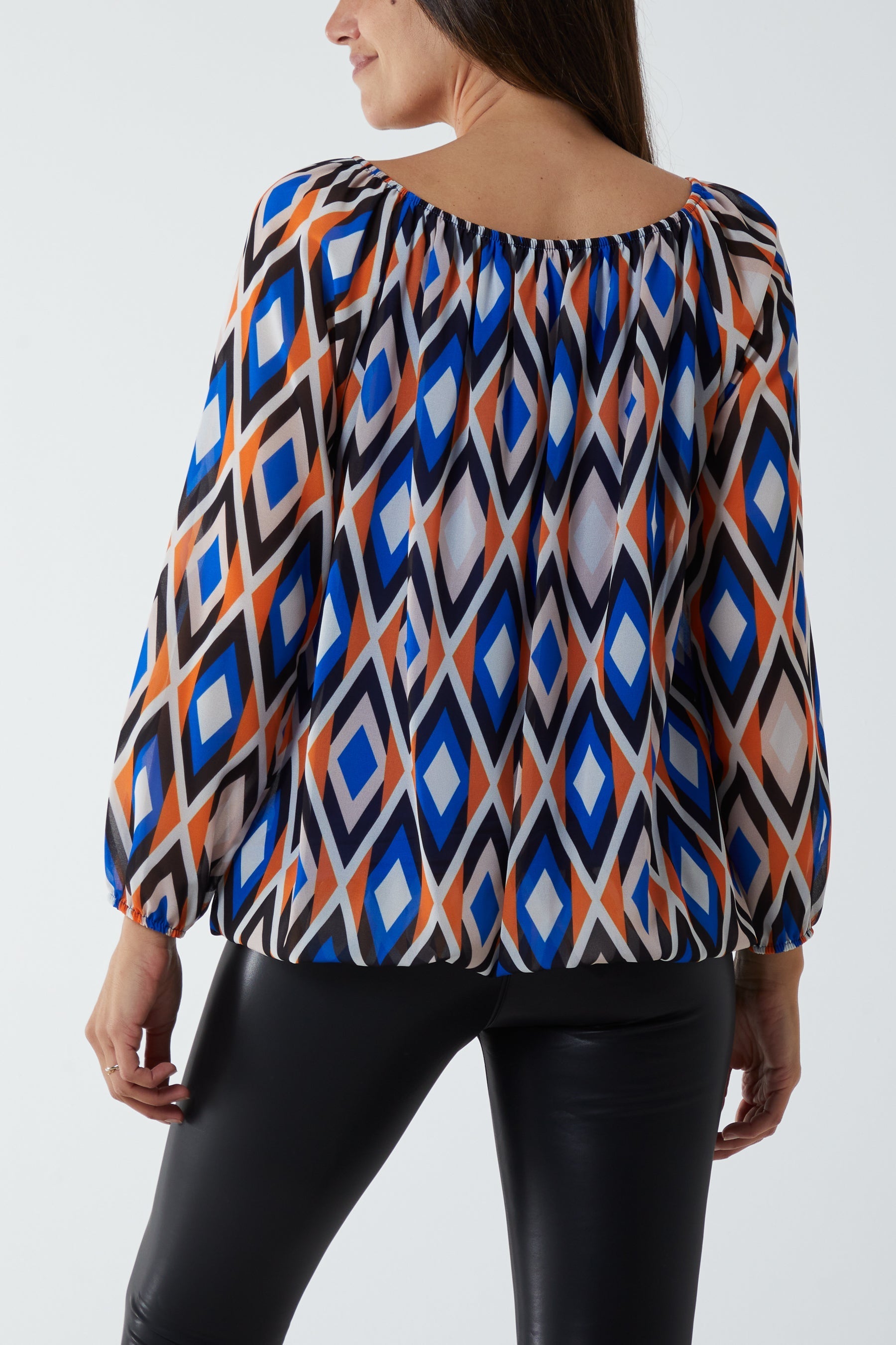 Diamond Print Blouse For Women  - Dropwear