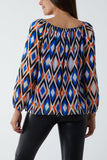 Diamond Print Blouse For Women  - Dropwear