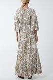 Floral Shirred Waist Maxi Dress For Women  - Dropwear