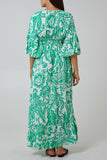 Chocolate Floral Shirred Waist Maxi Dress For Women ONE SIZE - Dropwear