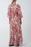 Floral Shirred Waist Maxi Dress For Women  - Dropwear