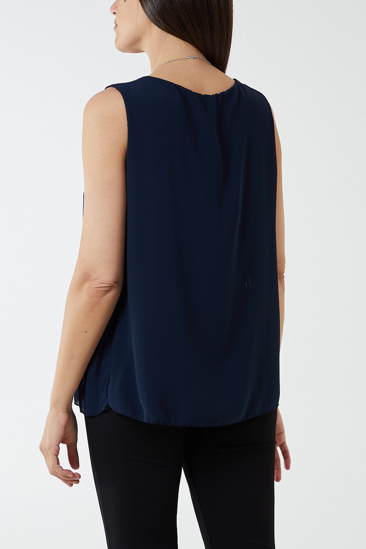 Pleated Necklace Vest For Women  - Dropwear