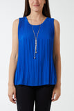 Pleated Necklace Vest For Women  - Dropwear