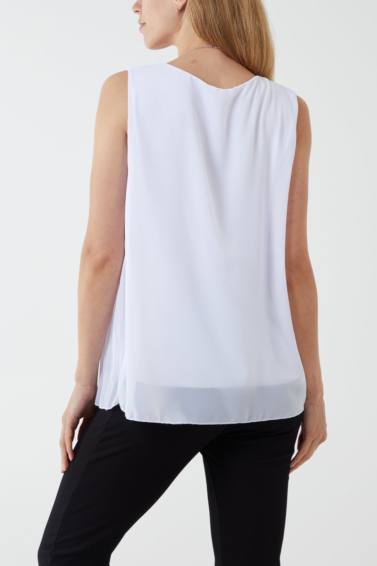 Pleated Necklace Vest For Women  - Dropwear