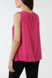 Beige Pleated Necklace Vest For Women ONE SIZE - Dropwear