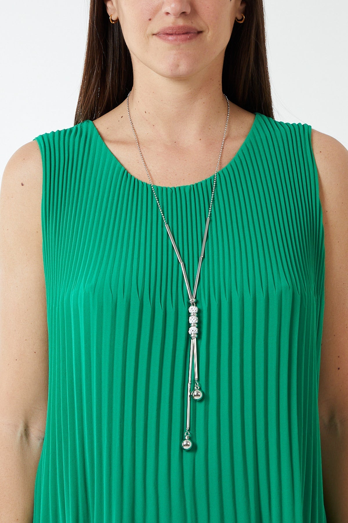 Jade Pleated Necklace Vest For Women ONE SIZE - Dropwear