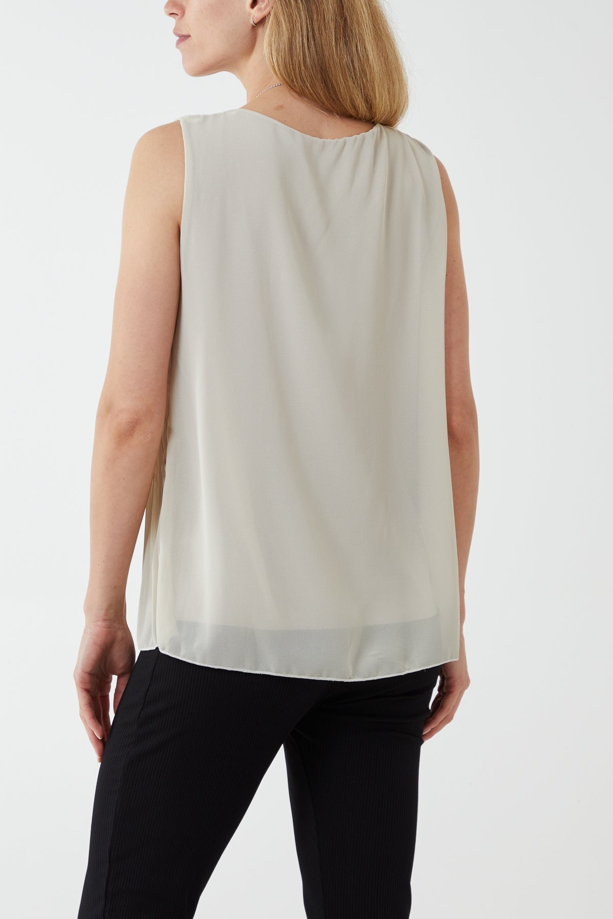 Pleated Necklace Vest For Women  - Dropwear