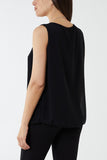 Royal Blue Pleated Necklace Vest For Women ONE SIZE - Dropwear