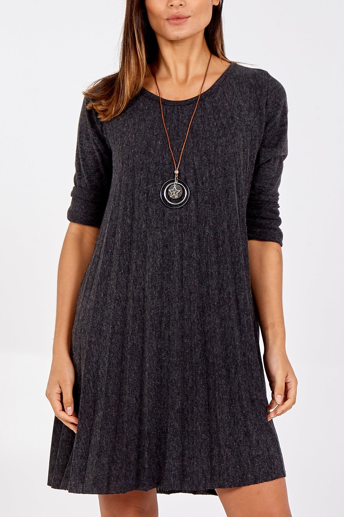 Pleated Necklace Dress For Women  - Dropwear