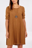 Pleated Necklace Dress For Women  - Dropwear