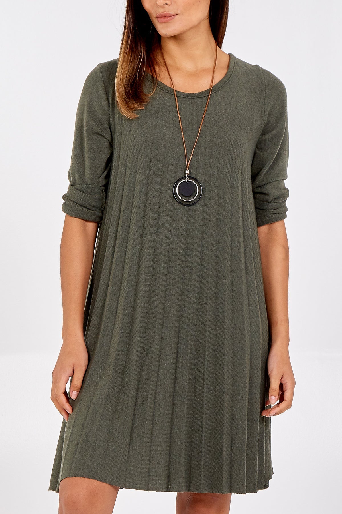 Pleated Necklace Dress For Women  - Dropwear
