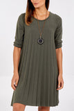 Pleated Necklace Dress For Women  - Dropwear