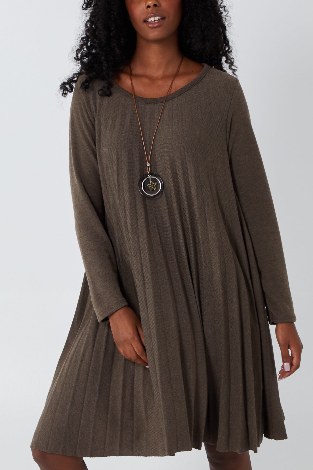 Pleated Necklace Dress For Women  - Dropwear