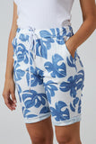 Coral Monstera Leaf Super Stretch Shorts For Women 10 - Dropwear