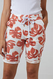 Jade Monstera Leaf Super Stretch Shorts For Women 10 - Dropwear