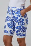Grey Monstera Leaf Super Stretch Shorts For Women 8 - Dropwear