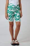 Fuchsia Monstera Leaf Super Stretch Shorts For Women 14 - Dropwear
