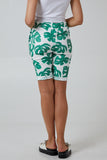 Coral Monstera Leaf Super Stretch Shorts For Women 14 - Dropwear