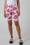 Royal Blue Monstera Leaf Super Stretch Shorts For Women 8 - Dropwear