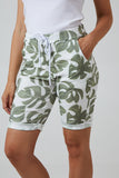 Royal Blue Monstera Leaf Super Stretch Shorts For Women 10 - Dropwear