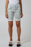 Grey Leopard Print Super Stretch Shorts For Women 12 - Dropwear