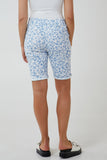 Light Denim Leopard Print Super Stretch Shorts For Women 14 - Dropwear