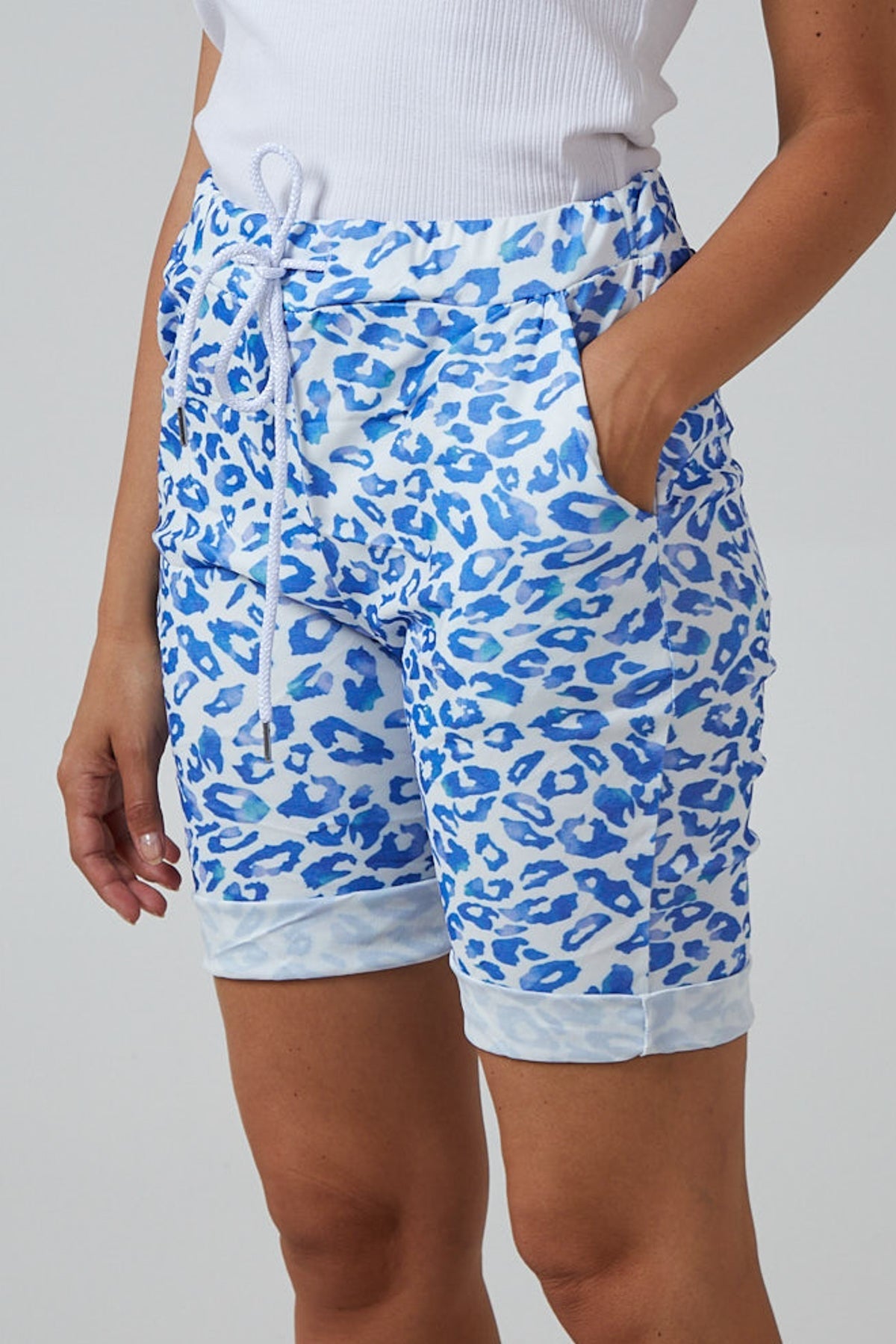 Fuchsia Leopard Print Super Stretch Shorts For Women 8 - Dropwear