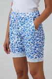 Fuchsia Leopard Print Super Stretch Shorts For Women 8 - Dropwear