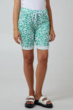 Jade Leopard Print Super Stretch Shorts For Women 8 - Dropwear