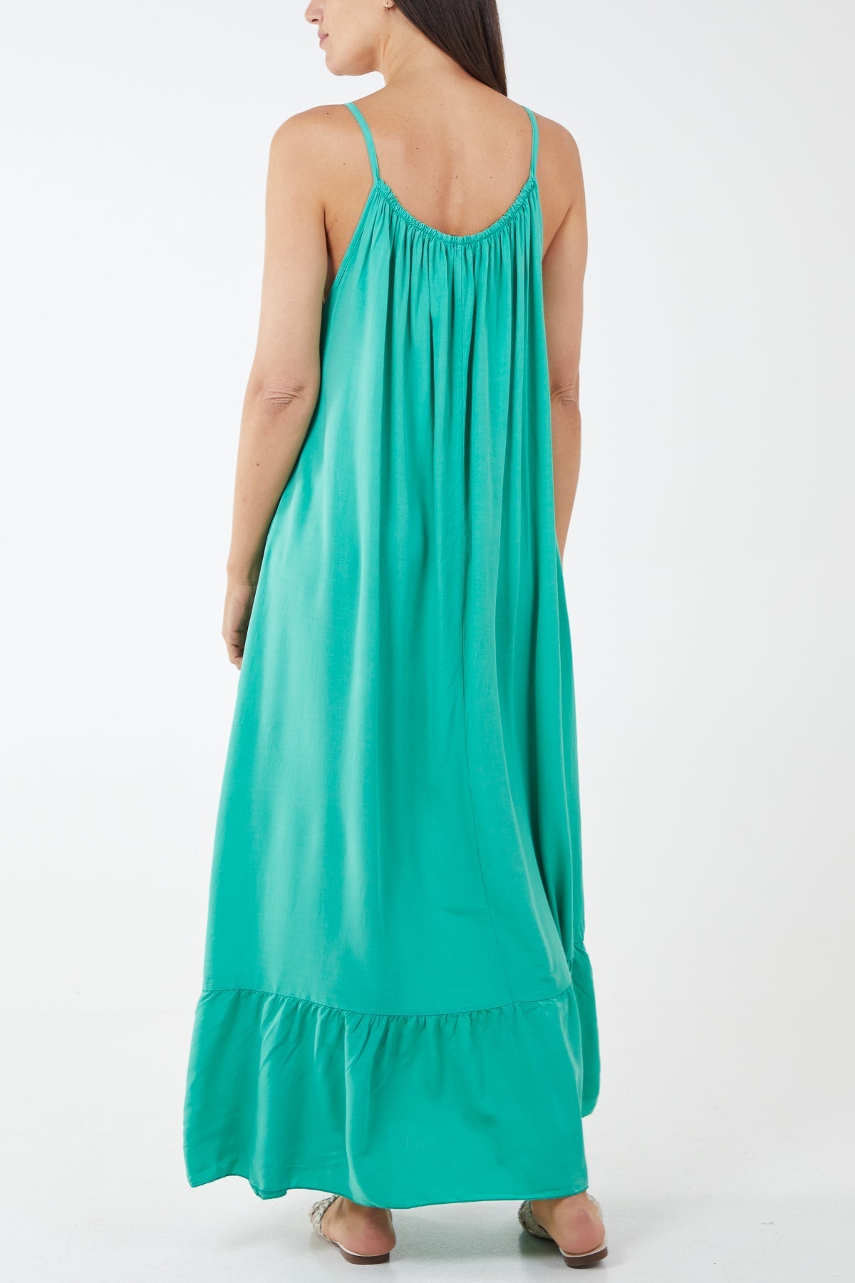 Cami Strap Relaxed Tiered Maxi Dress For Women  - Dropwear