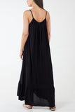 Cami Strap Relaxed Tiered Maxi Dress For Women  - Dropwear