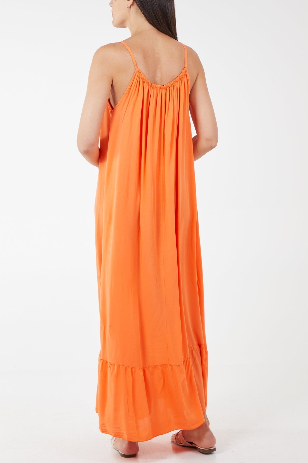 Cami Strap Relaxed Tiered Maxi Dress For Women  - Dropwear