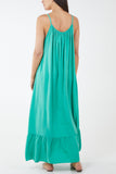 Cami Strap Relaxed Tiered Maxi Dress For Women  - Dropwear
