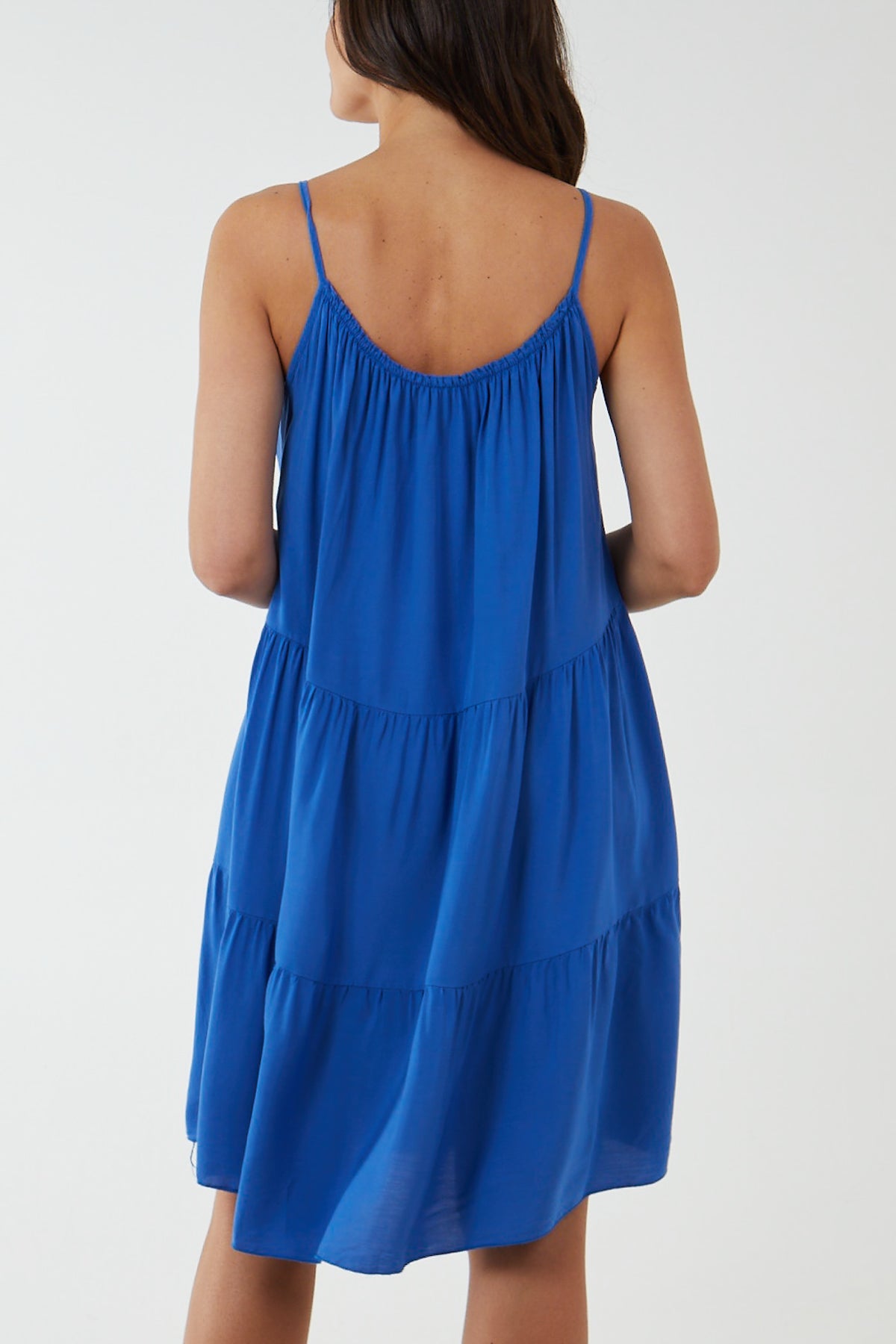 Khaki Cami Strap Tiered Smock Dress For Women ONE SIZE - Dropwear
