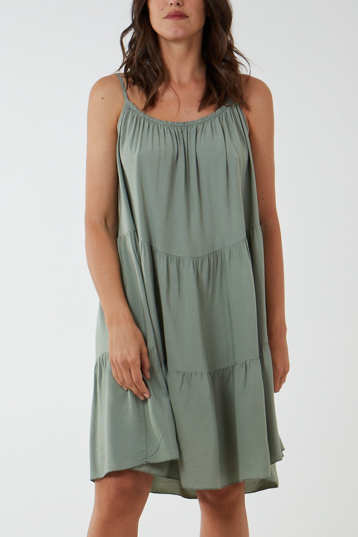 Cami Strap Tiered Smock Dress For Women  - Dropwear