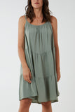 Cami Strap Tiered Smock Dress For Women  - Dropwear