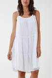Royal Blue Cami Strap Tiered Smock Dress For Women ONE SIZE - Dropwear