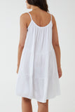 Fuchsia Cami Strap Tiered Smock Dress For Women ONE SIZE - Dropwear
