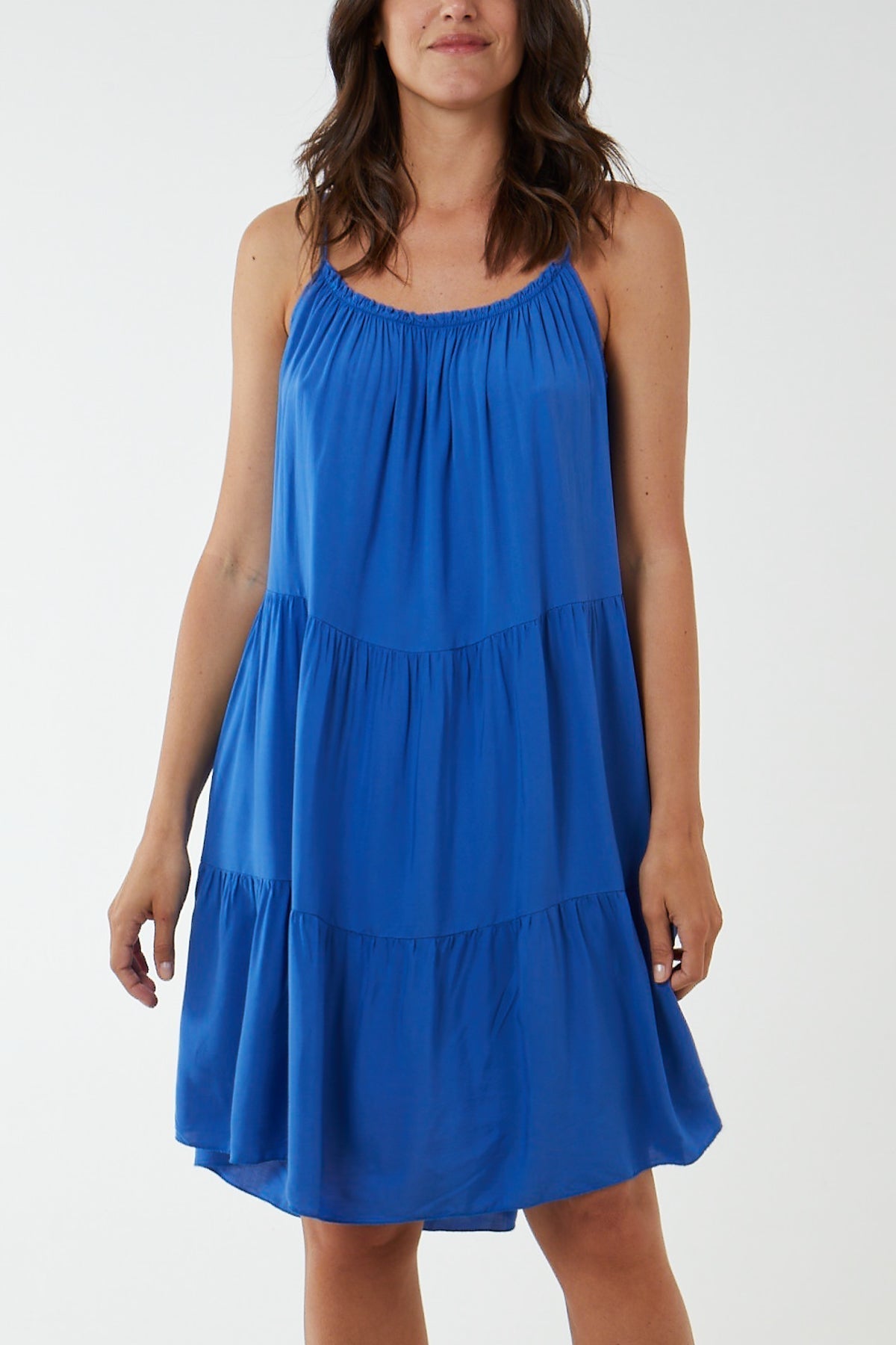 Orange Cami Strap Tiered Smock Dress For Women ONE SIZE - Dropwear