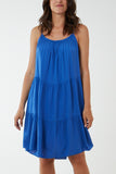 Orange Cami Strap Tiered Smock Dress For Women ONE SIZE - Dropwear