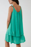 Double Layer Cami Strap Dress For Women  - Dropwear