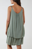 Double Layer Cami Strap Dress For Women  - Dropwear
