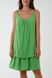 Double Layer Cami Strap Dress For Women  - Dropwear